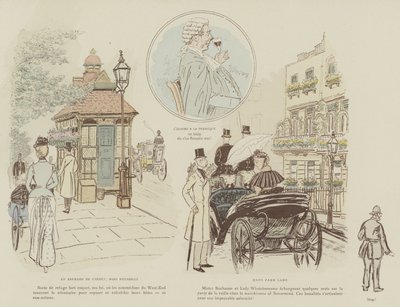 Illustration til La Vie De Londres af Mars af Maurice Charles Mathieu Bonvoisin