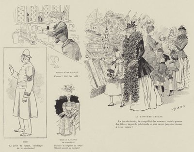 Illustration til La Vie De Londres af Mars af Maurice Charles Mathieu Bonvoisin