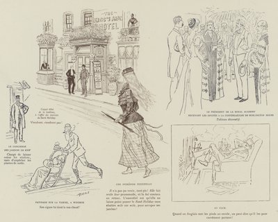 Illustration til La Vie De Londres af Mars af Maurice Charles Mathieu Bonvoisin