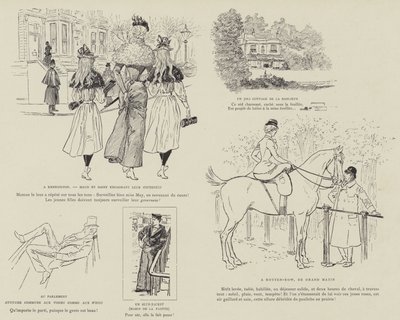 Illustration til La Vie De Londres af Mars af Maurice Charles Mathieu Bonvoisin