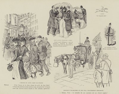 Illustration til La Vie De Londres af Mars af Maurice Charles Mathieu Bonvoisin