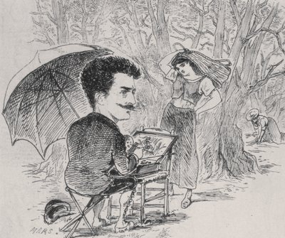 Rops maler sine olivenplukkere, 1877 af Maurice Charles Mathieu Bonvoisin