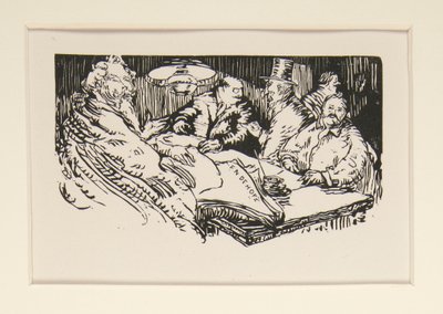 Gadesælgerne i La Pensee, illustration, s. 47 af Maurice Delcourt