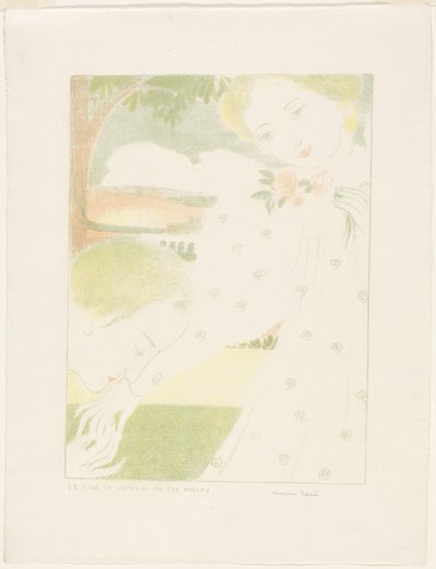Og det er deres hænders kærtegn, tallerken otte fra Love af Maurice Denis