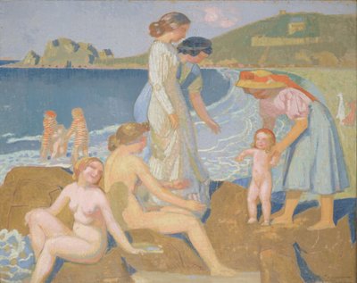 Badende på Perros Guirec af Maurice Denis