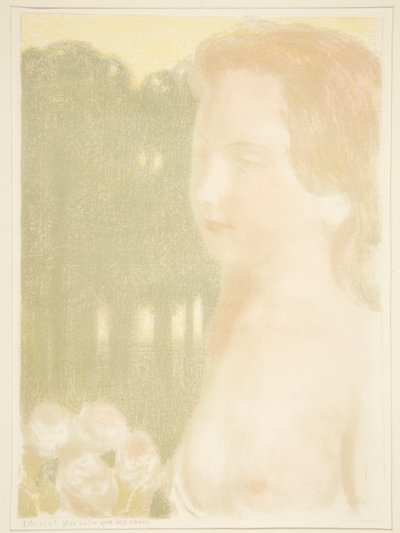 Elle etait plus belle que les reves (Hun var smukkere end drømme) fra Love: Twelve Lithographs in Color af Maurice Denis