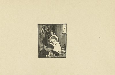 Illustration ved gedicht in dichtbundel Sagesse van Paul Verlaine To nye skove til Sagesse af Paul Verlaine The Trial (serietitel) af Maurice Denis