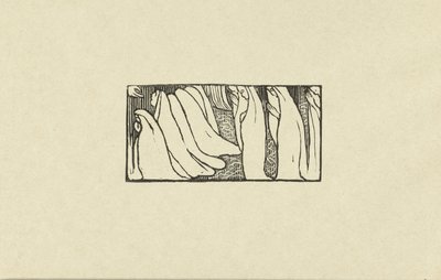 Illustration ved gedicht uit dichtbundel Sagesse van Paul Verlaine Prøve af graveret træ til visdom The Trial (serietitel) af Maurice Denis