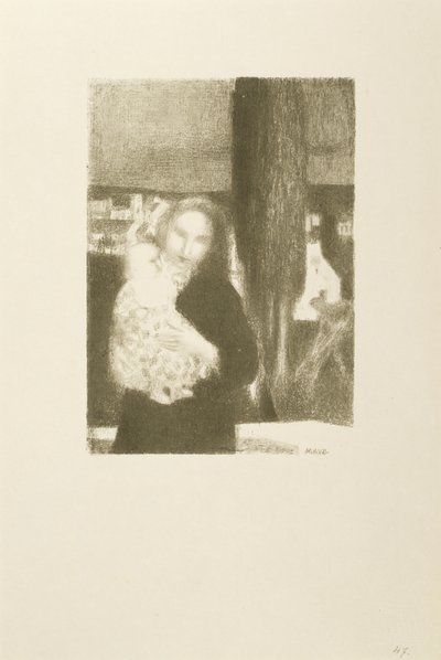 Maternite au cypres (mor og barn under et cyprestræ) af Maurice Denis