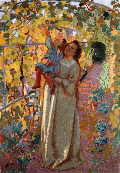 Moder og Barn under Vinstokken; Mor og barn under vinstokken, af Maurice Denis