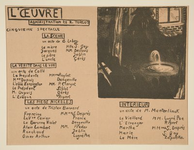 Program for teatret i L af Maurice Denis
