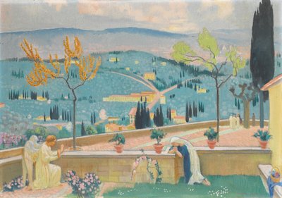 Bebudelsen i Fiesole, 1928 af Maurice Denis
