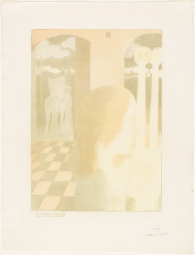 The Knight Did Not Die at the Crusade, tallerken fem fra Love af Maurice Denis