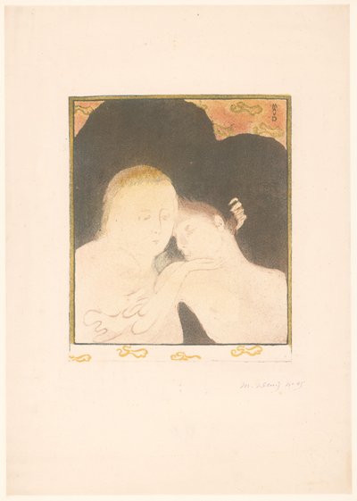Kvinde krammer ung mand af Maurice Denis