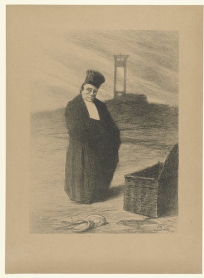 Dommer for Guillotine med kurv og vægt Elsk hinanden Aimez-vous les uns les autres L