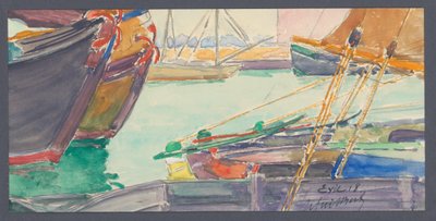 Skibe i en kanal af Maurice Guilbert