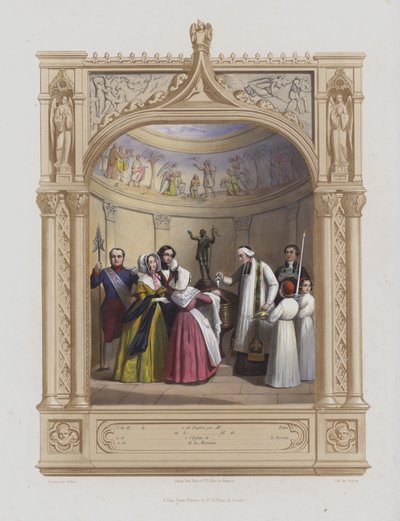 Dåb (akvatinte) af Maurice Leloir