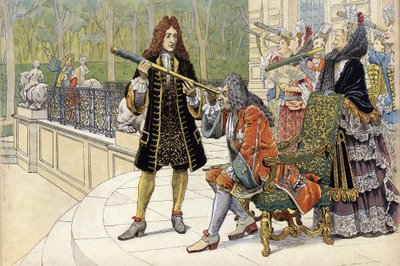 Hjælp af Jacques Cassini dit Cassini II (1677-1756) Ludvig XIV dit le Kong Soleil (Kong Soleil eller Ludvig den Store af Maurice Leloir