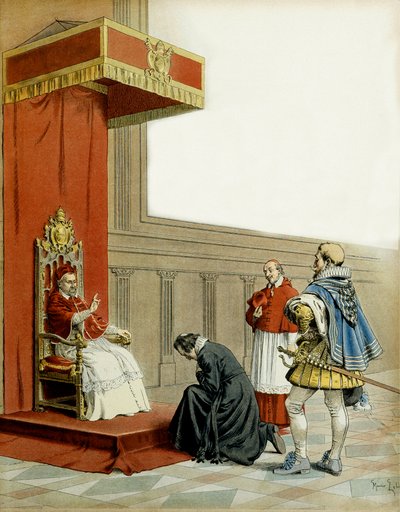 Frankrigs historie: Præsentation af Abbe Armand de Cardinal de Richelieu (Armand Jean du Plessis af Maurice Leloir
