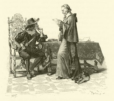 Illustration til De tre musketerer (gravering) af Maurice Leloir