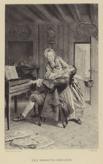 De brændte stoffer (dybtryk) af Maurice Leloir