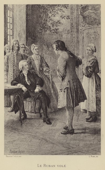 Det stjålne bånd (dybtryk) af Maurice Leloir