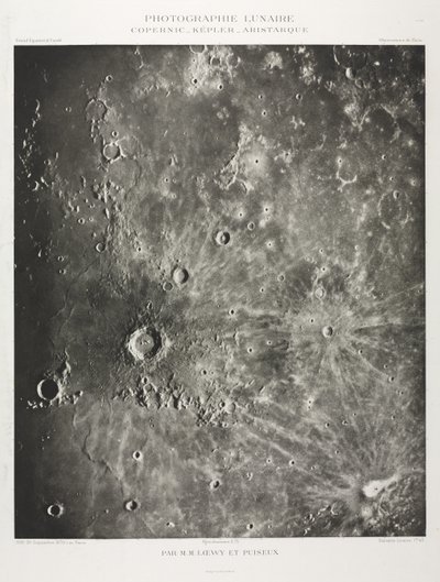 Månefotografering: Copernicus-Kepler-Aristaric af Maurice Loewy