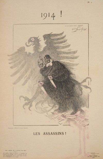 1914! Snigmorderne! (litografi) af Maurice Louis Henri Neumont