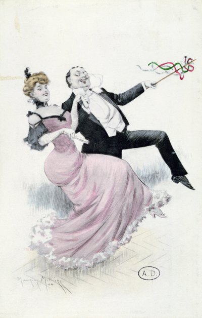 Joy of Living, postkort ca. 1900 (farve litho) af Maurice Millière
