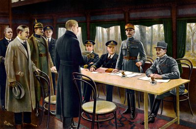 Underskrivelse af våbenhvilen af Maurice Pillard Verneuil