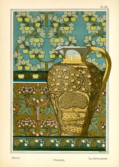Æbletræet (farve litho) af Maurice Pillard Verneuil