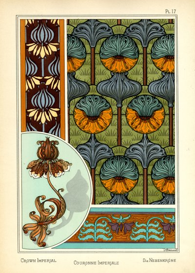 The Crown Imperial (farve litho) af Maurice Pillard Verneuil