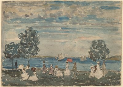 Figurer på en strand af Maurice Brazil Prendergast