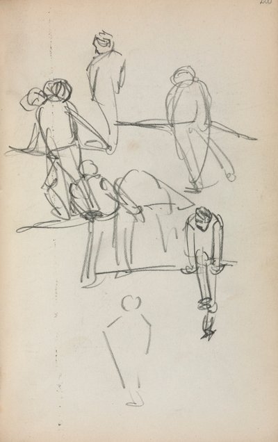 Italiensk skitsebog: Figurer (side 200) af Maurice Prendergast