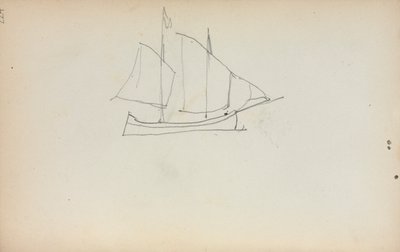 Italiensk skitsebog: Sejlbåd (side 224) af Maurice Prendergast
