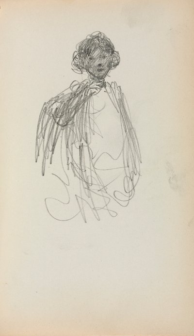 Italiensk skitsebog: Kvinde, taljelængde (side 217) af Maurice Prendergast