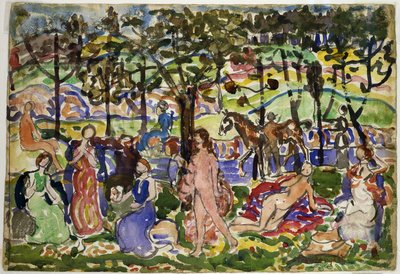 Parkscenen af Maurice Prendergast