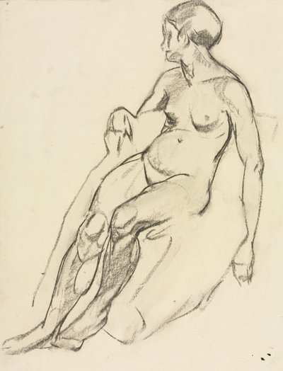 Siddende nøgen af Maurice Brazil Prendergast