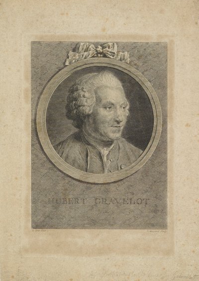 Hubert Gravelot, graveret af Jean Massard den Ældre (1740-1822), ca. 1770 af Maurice Quentin de La Tour