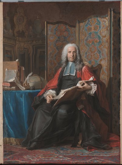 Portræt af Gabriel Bernard de Rieux af Maurice Quentin de La Tour