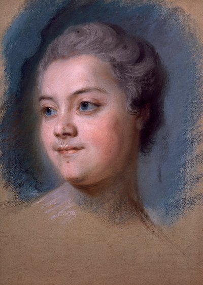 Portræt af Mademoiselle de Chastagner de Lagrange, af Maurice-Quentin de la Tour (1704-1788) af Maurice Quentin de La Tour