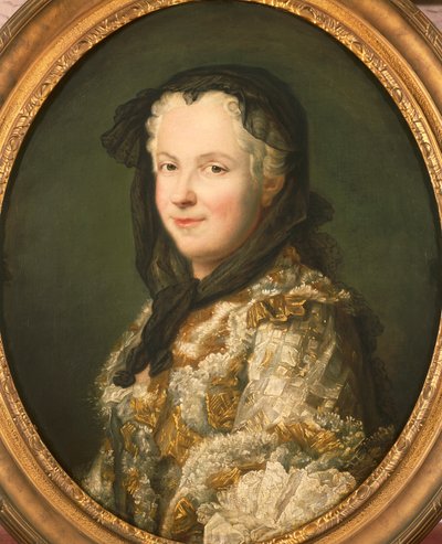 Portræt af Maria Leszczynska, olie på lærred af Maurice Quentin de La Tour