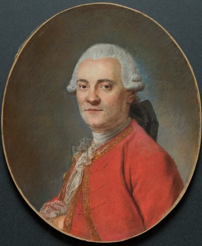 Portræt af en mand. af Maurice Quentin de La Tour