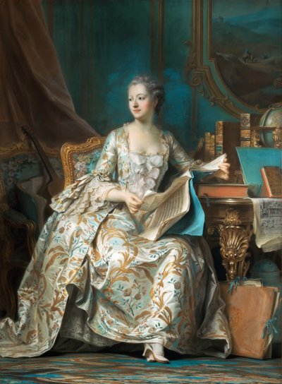 Portræt af Marquise de Pompadour 1721-1764 af Maurice Quentin de La Tour