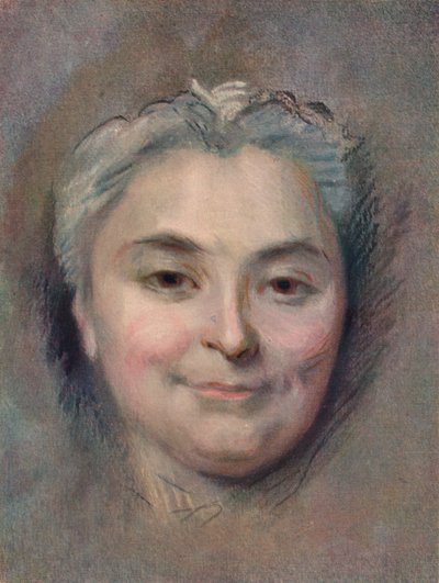 Forberedelse til portrættet af Marie Catherine Dufloquet Reals, 1756 af Maurice Quentin de La Tour