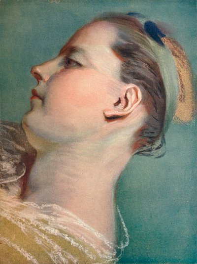 Skæve hoved, c1752 af Maurice Quentin de La Tour