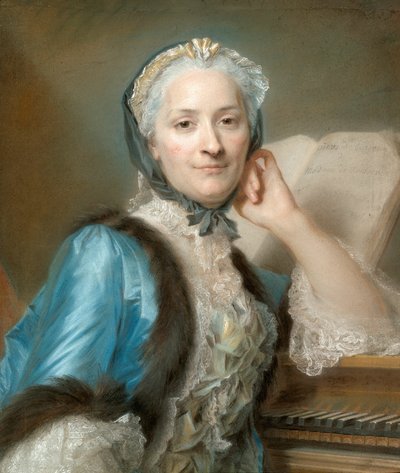 Portræt af Madame Anne-Jeanne Cassanéa de Mondonville, født Boucon (1708-1780) af Maurice Quentin de Latour
