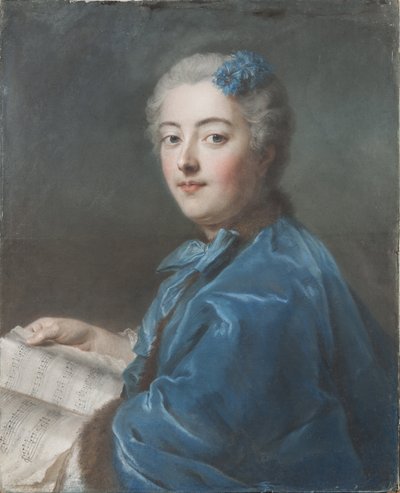 Marie Sophie de Courcillon, hertuginde af Picquigny, prinsesse af Rohan (1713-1756), af La Tour, Maurice Quentin de (1704-1788). Pastel på papir, ca. 1740. Mål: 61 x 49,7 cm. Nationalmuseum Stockholm af Maurice Quentin de La Tour