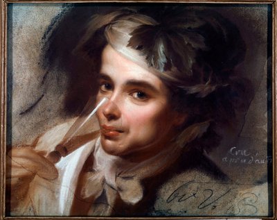 Den unge spanske drikker Pastelmaleri af Maurice Quentin Delatour kaldet Quentin De La Tour eller Quentin De Latour (1704-1788) 1700-tallets søn. 0,31x0,39 m Saint Quentin, Musee Lecuyer af Maurice Quentin de La Tour
