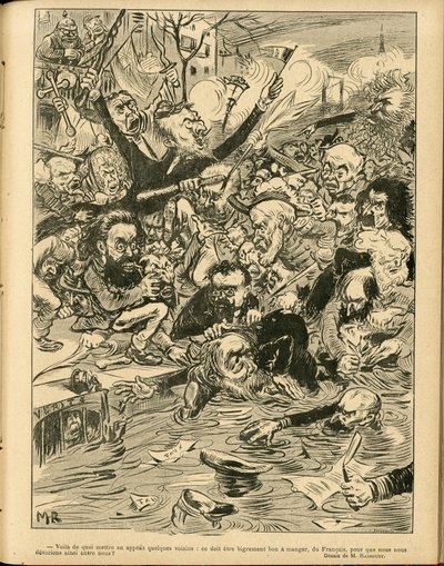 Illustration af Maurice Radiguet (1866-1941) i Le Rire af Maurice Radiguet